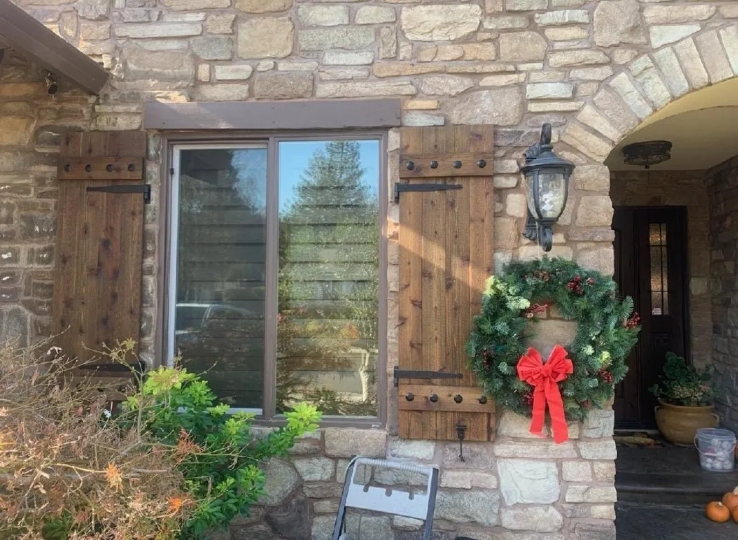 Custom RUSTIC Cedar Exterior Shutters