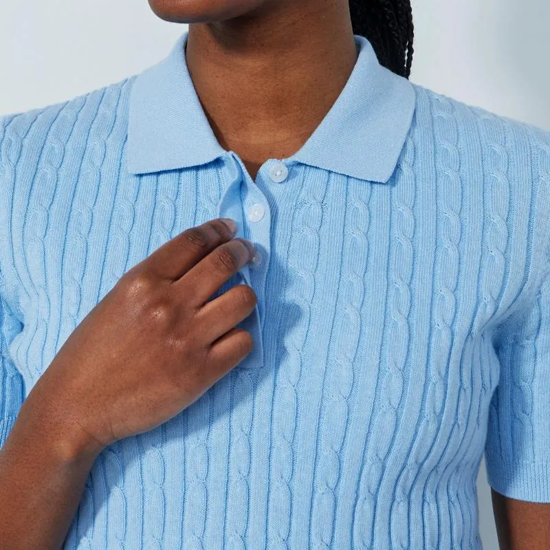 Daily Sports Madelene S/S Knit Polo - Belle Blue