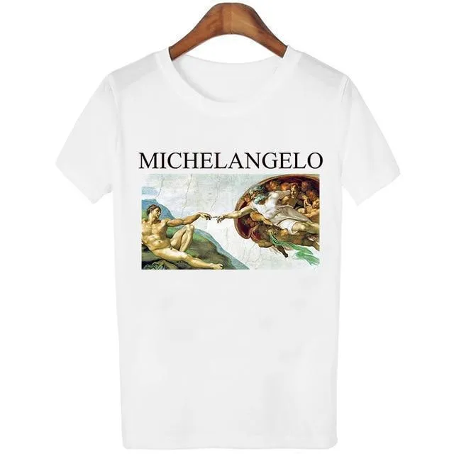 David Michelangelo Summer Short Sleeve Printed statue Bubble