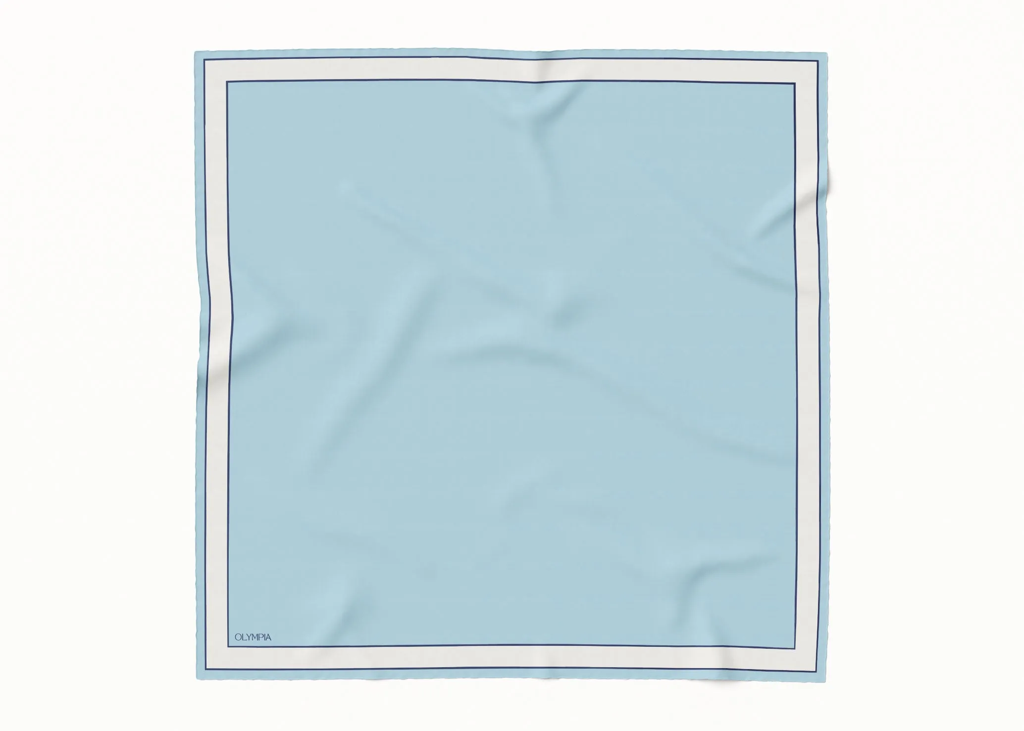 Delphine Aqua Frost Silk Scarf - 89x89cm