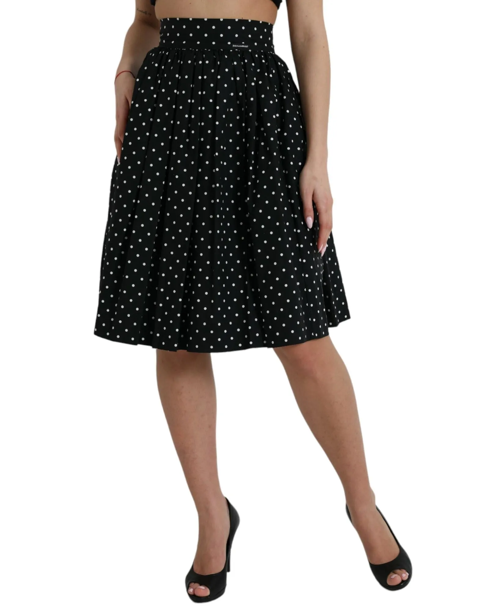 Dolce & Gabbana Polka Dot Skirt - Black