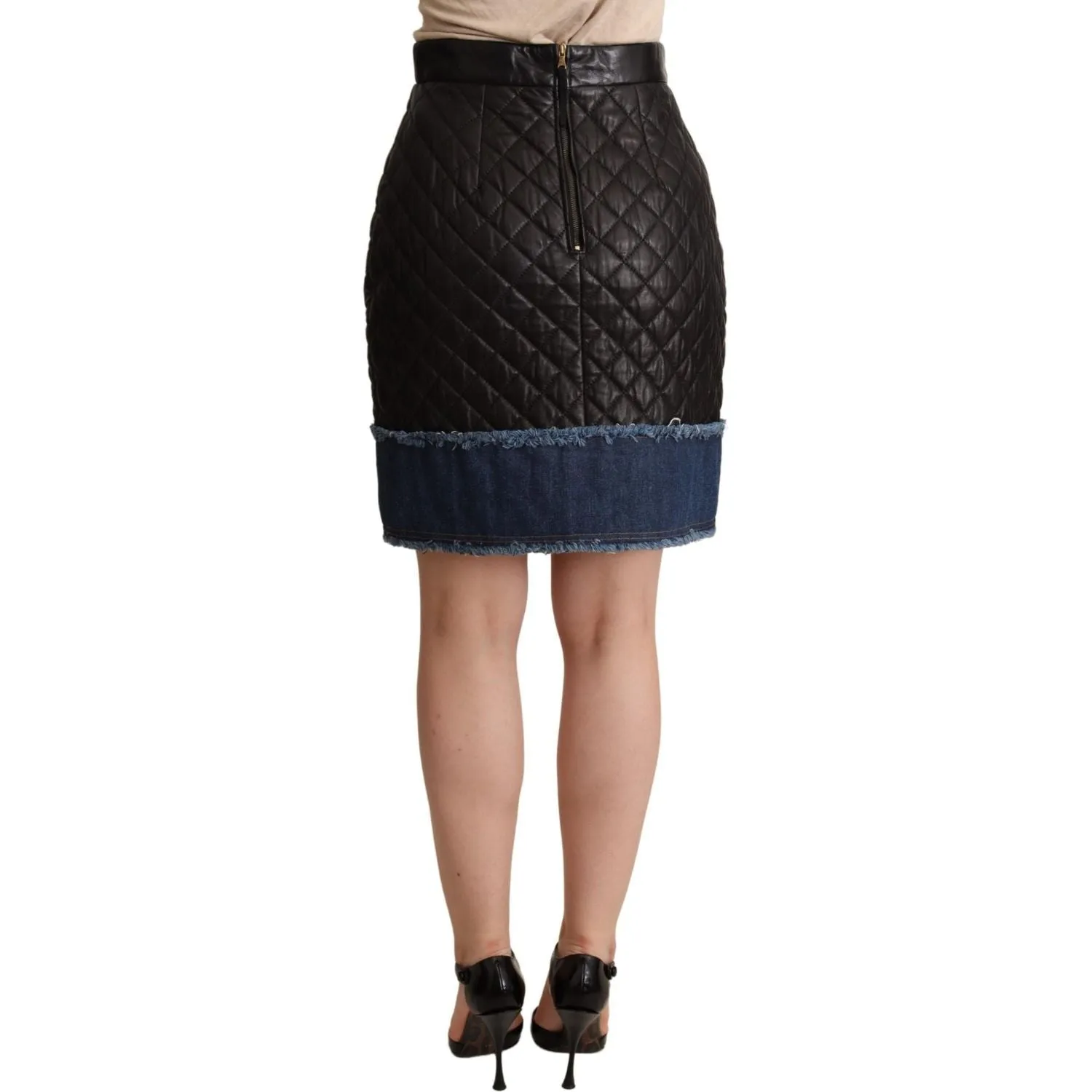 Dolce & Gabbana Sleek High-Waist Leather Mini Skirt