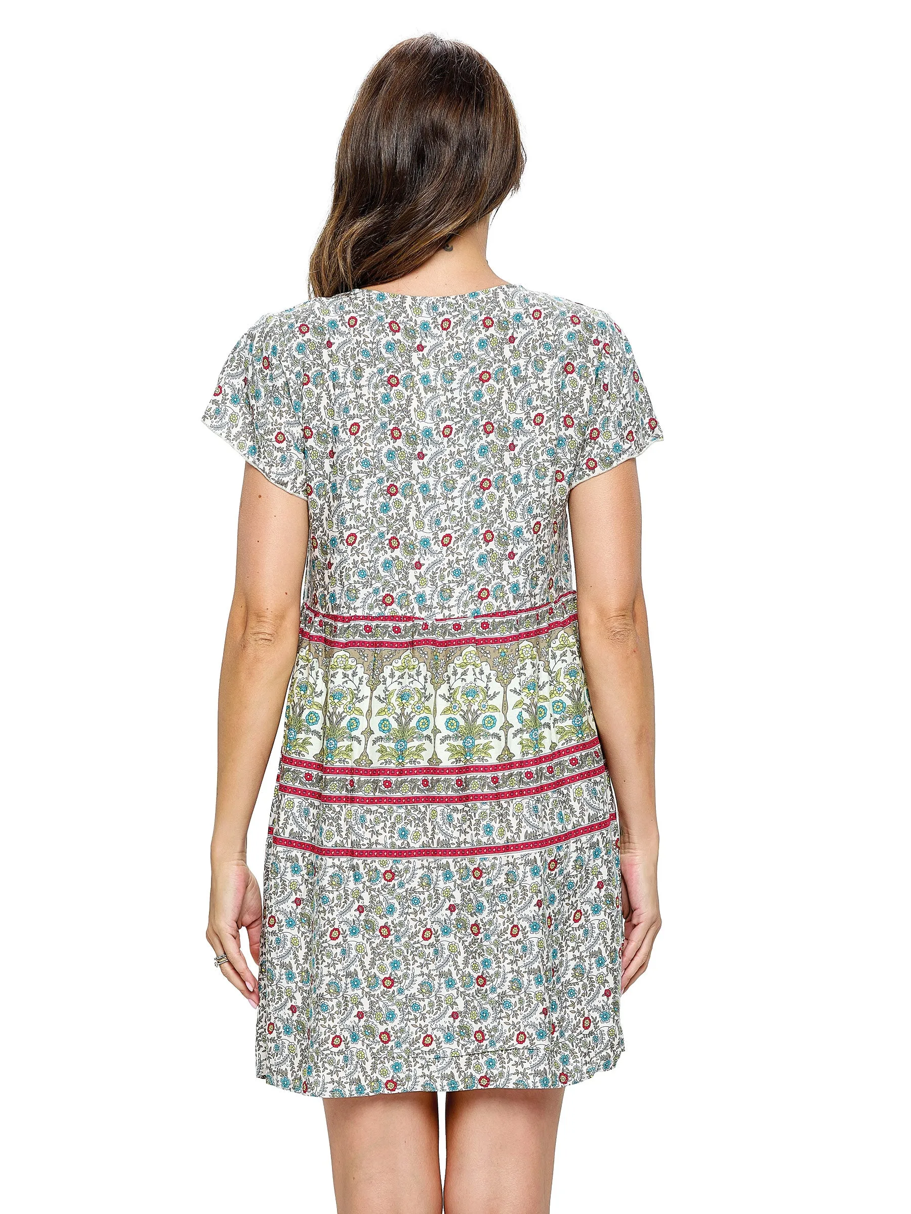 Dress Floral Pattern With Pockets