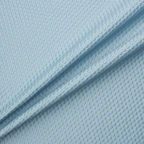 Dusty Blue Hexagonal Jacquard Microfibre