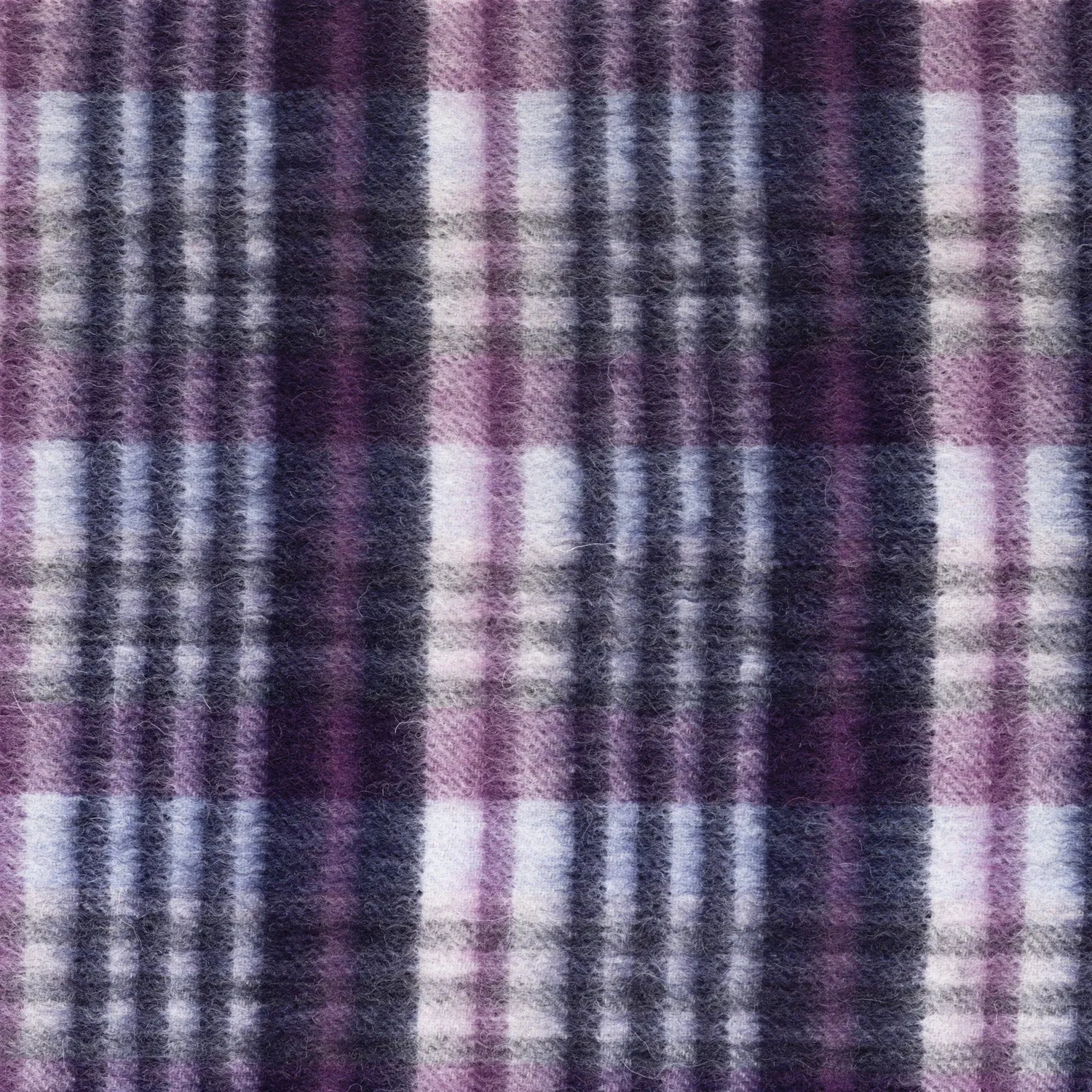 Edinburgh 100% Lambswool Scarf  Cluster Gingham Linen/Denim