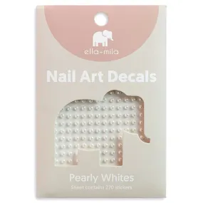 ella mila -  Nail Art Decal - Pearly Whites