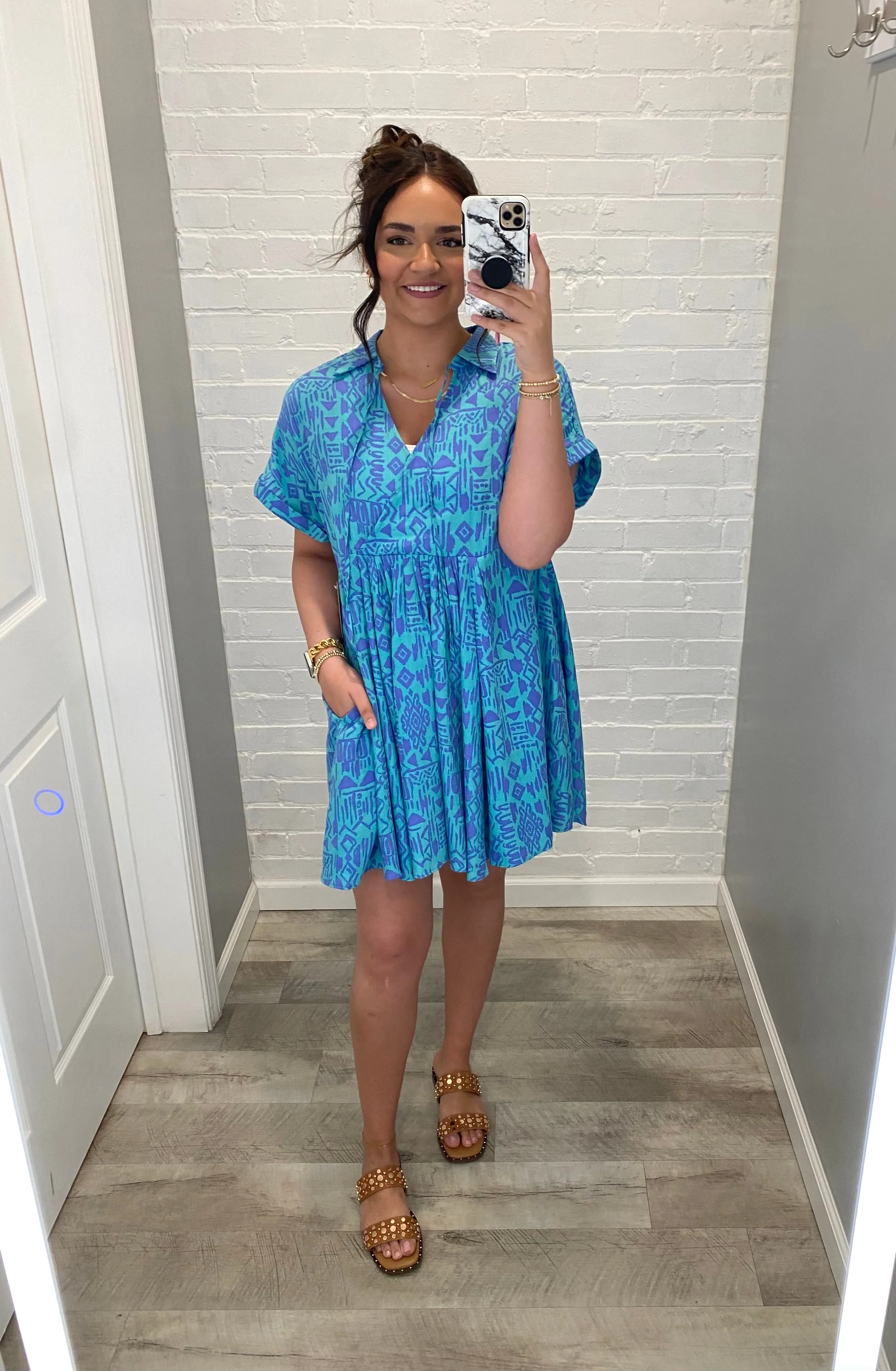 Ellie Mini Dress | Aqua