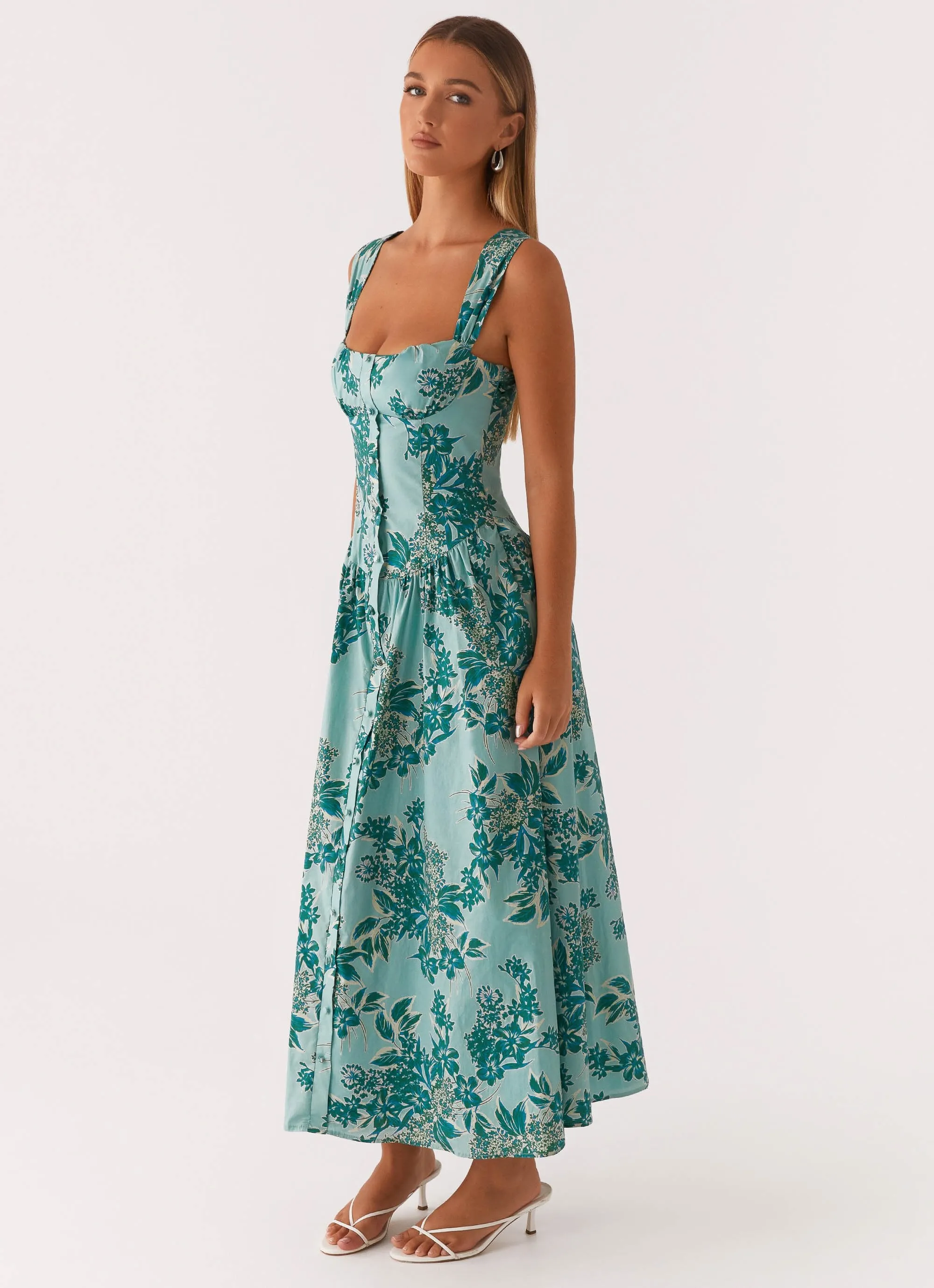 Emmalina Midi Dress - Cloud Nine Floral