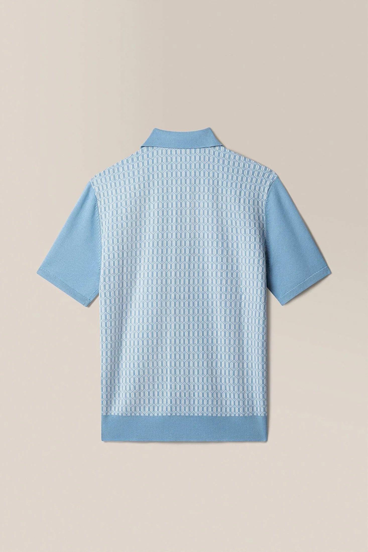 Essex Geo Knit Polo | Cotton