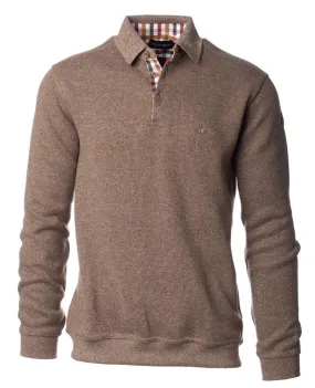 Ethnic Blue Polo Sweater Soft Touch | Chestnut