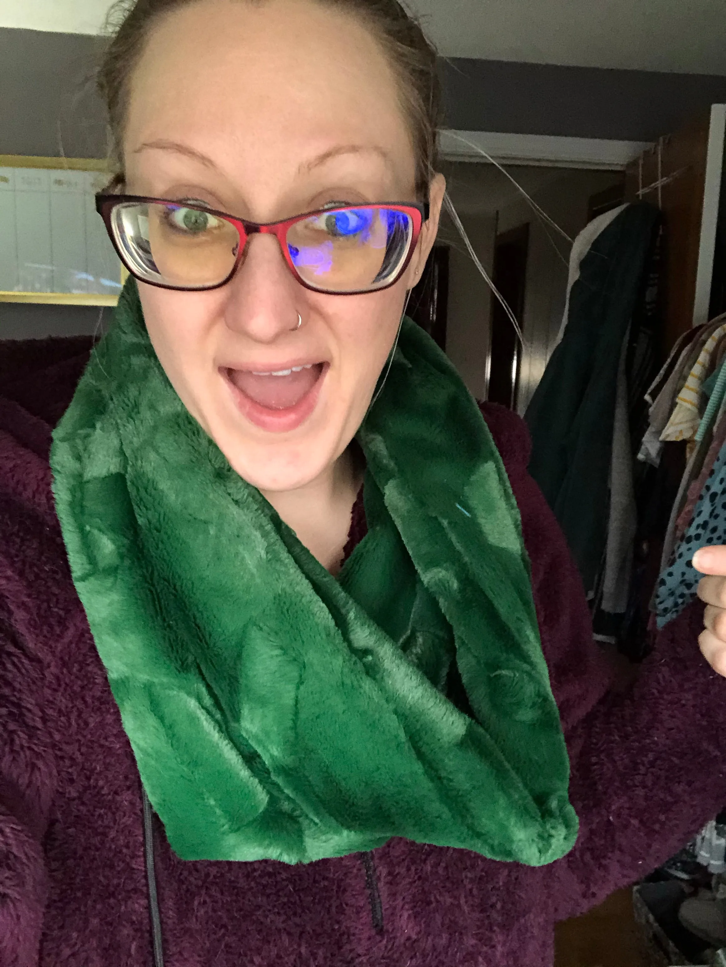 Evergreen Mirage Minky Infinity Scarf