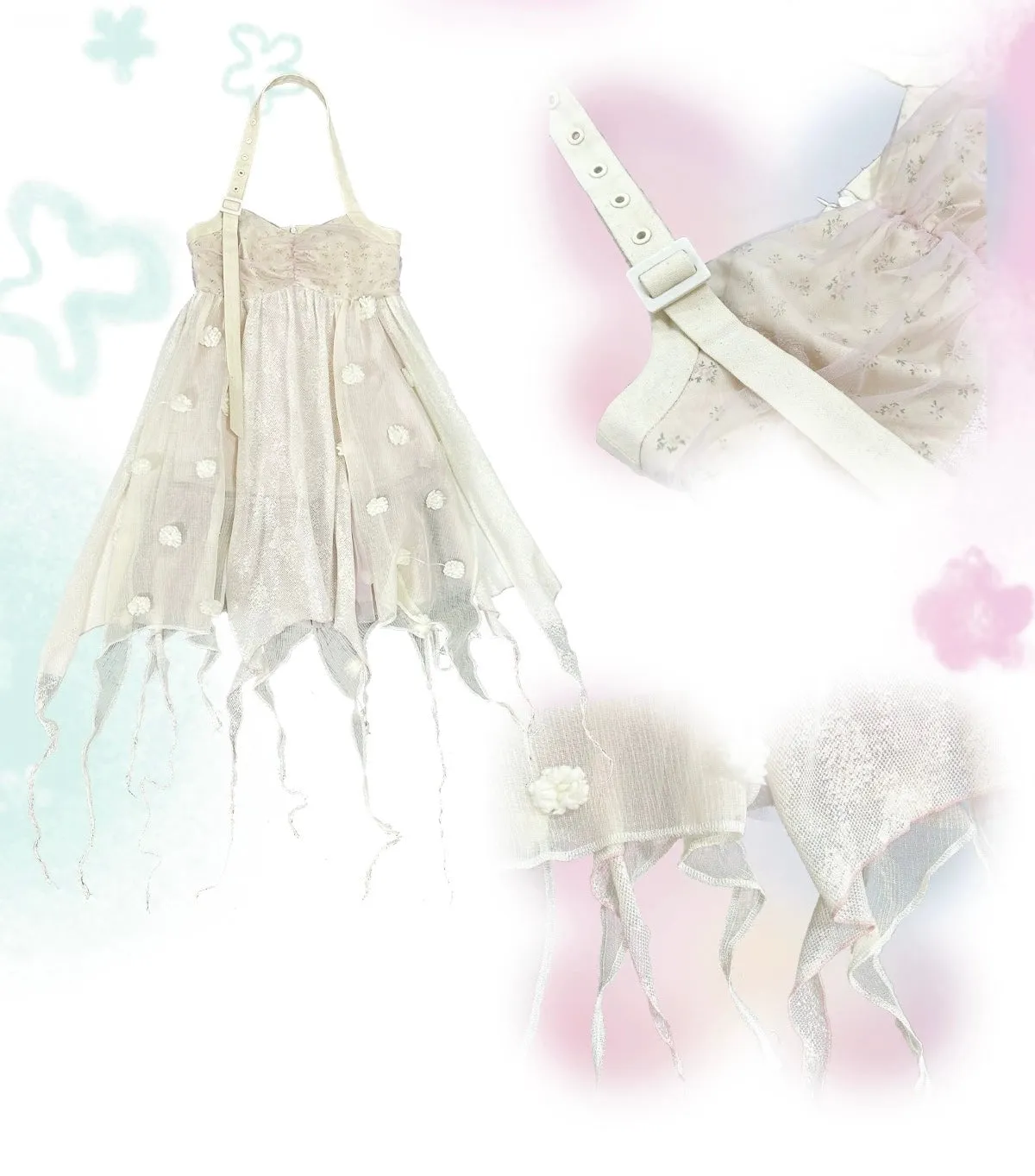 Fairy whispers fairy core floral dress