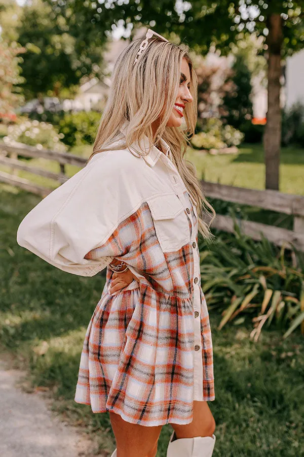 Fall Harvest Dreaming Plaid Mini Dress