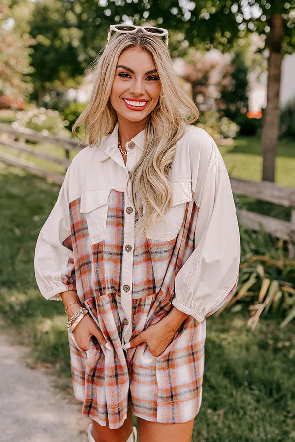 Fall Harvest Dreaming Plaid Mini Dress