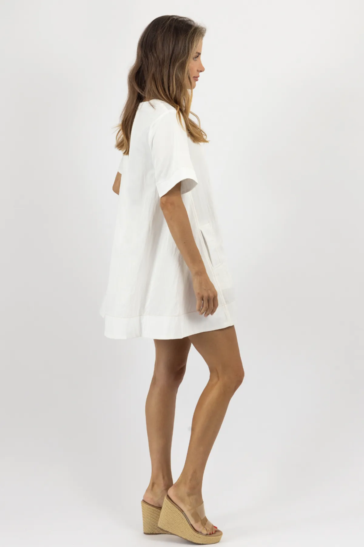 FELIZ WHITE CONTRAST MINI DRESS *BACK IN STOCK*