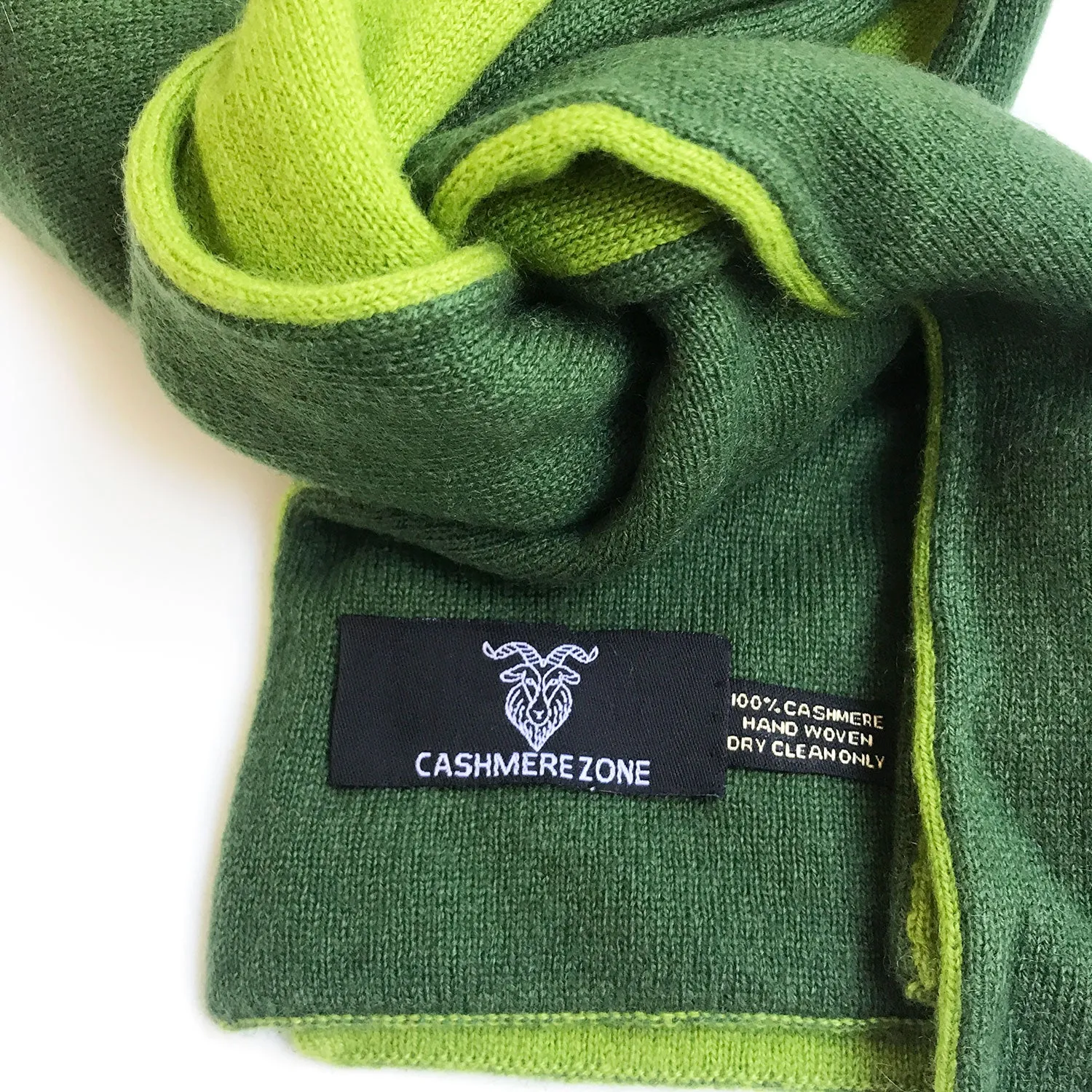 Field Green Reversible Pure Cashmere Scarf