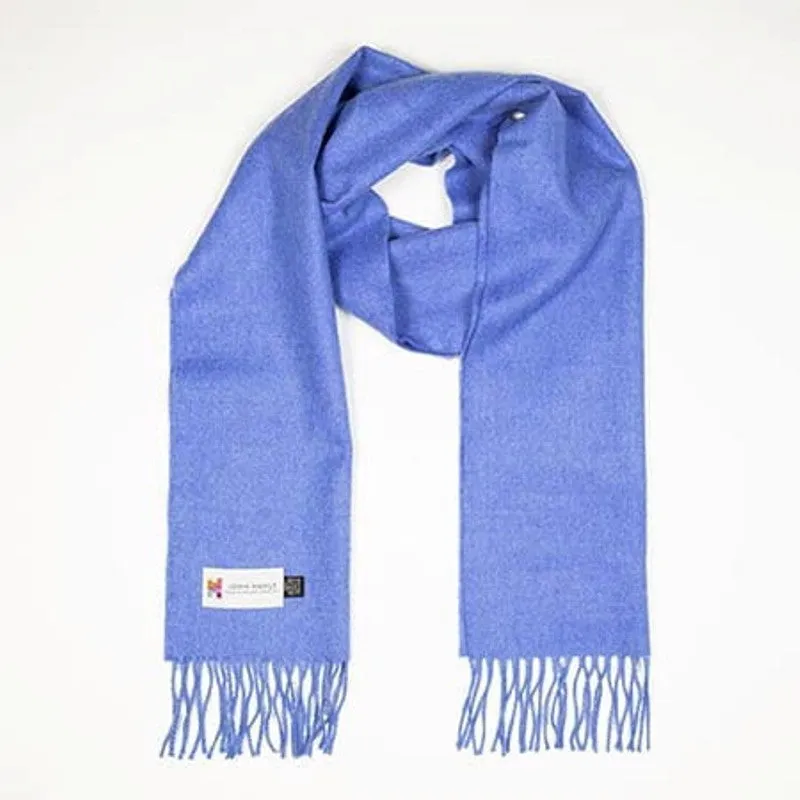 Fine Merino Scarf - Azure Blue - John Hanly