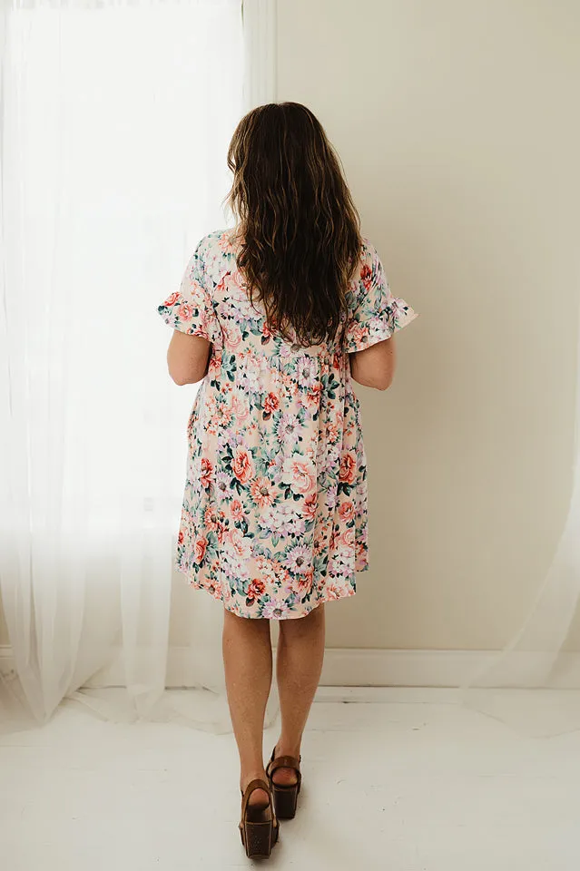 Floral Print Babydoll Dress