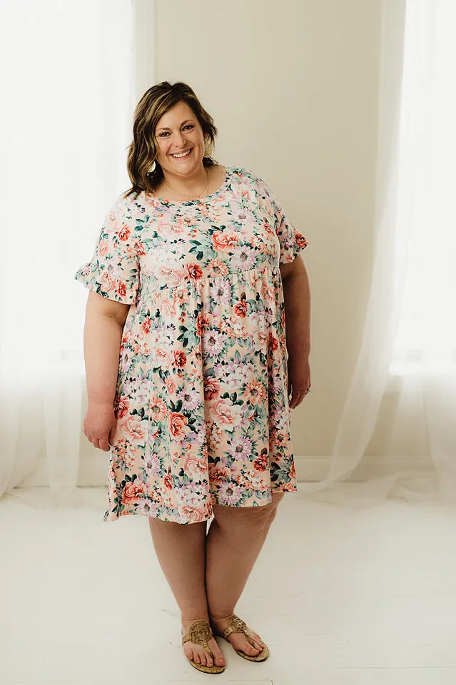 Floral Print Babydoll Dress