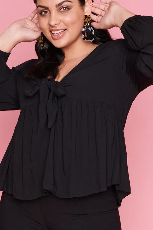 Focus Black Blouse