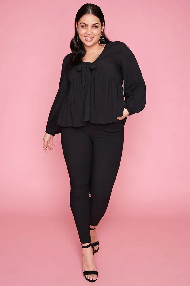 Focus Black Blouse