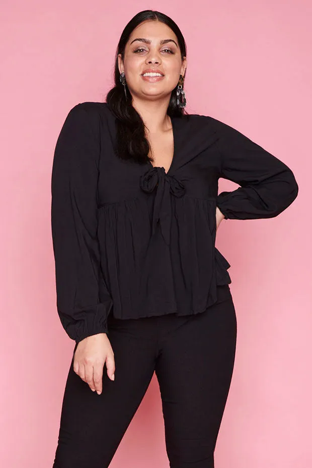 Focus Black Blouse