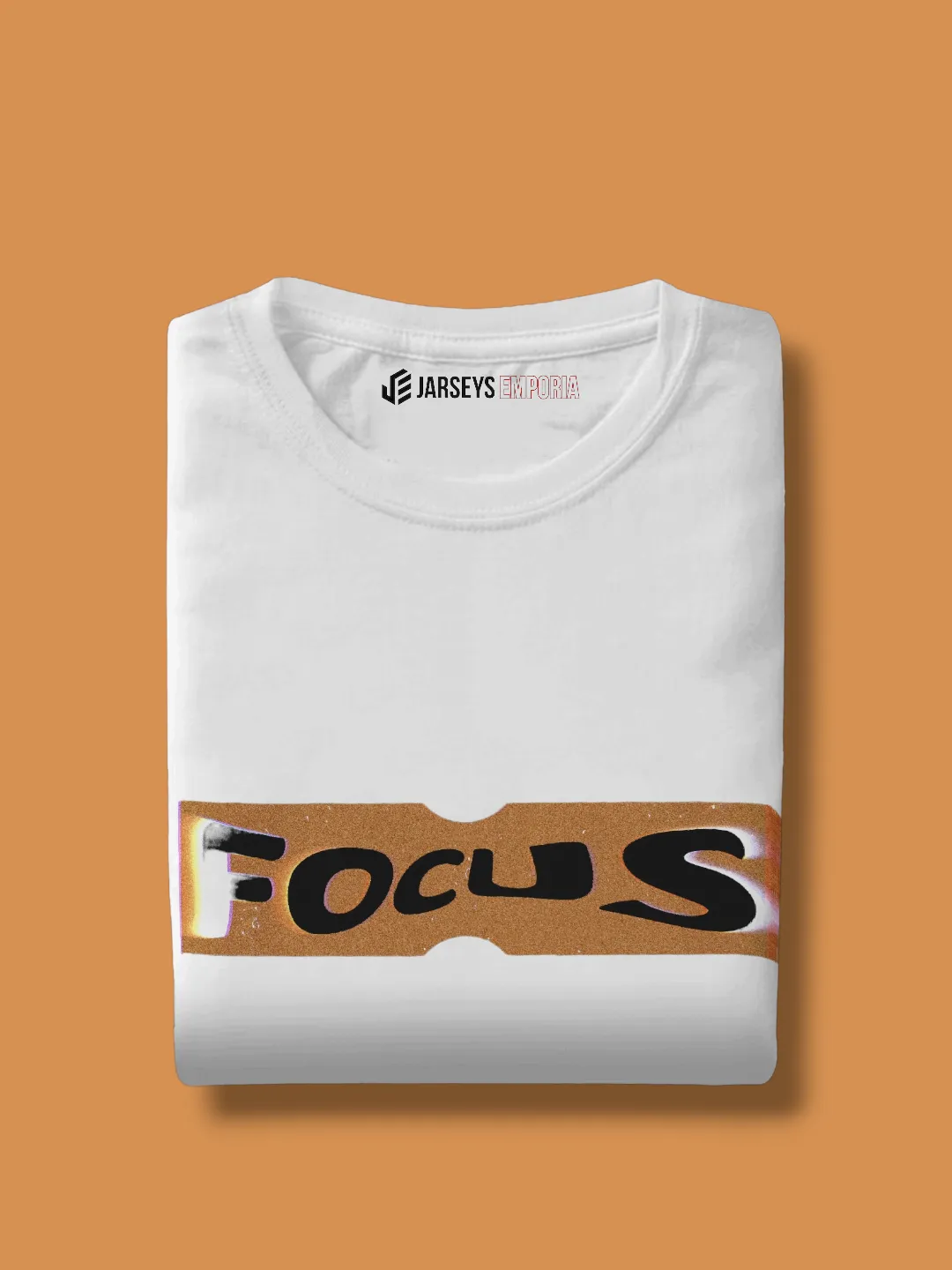 Focus Printed White Men's T-Shirt