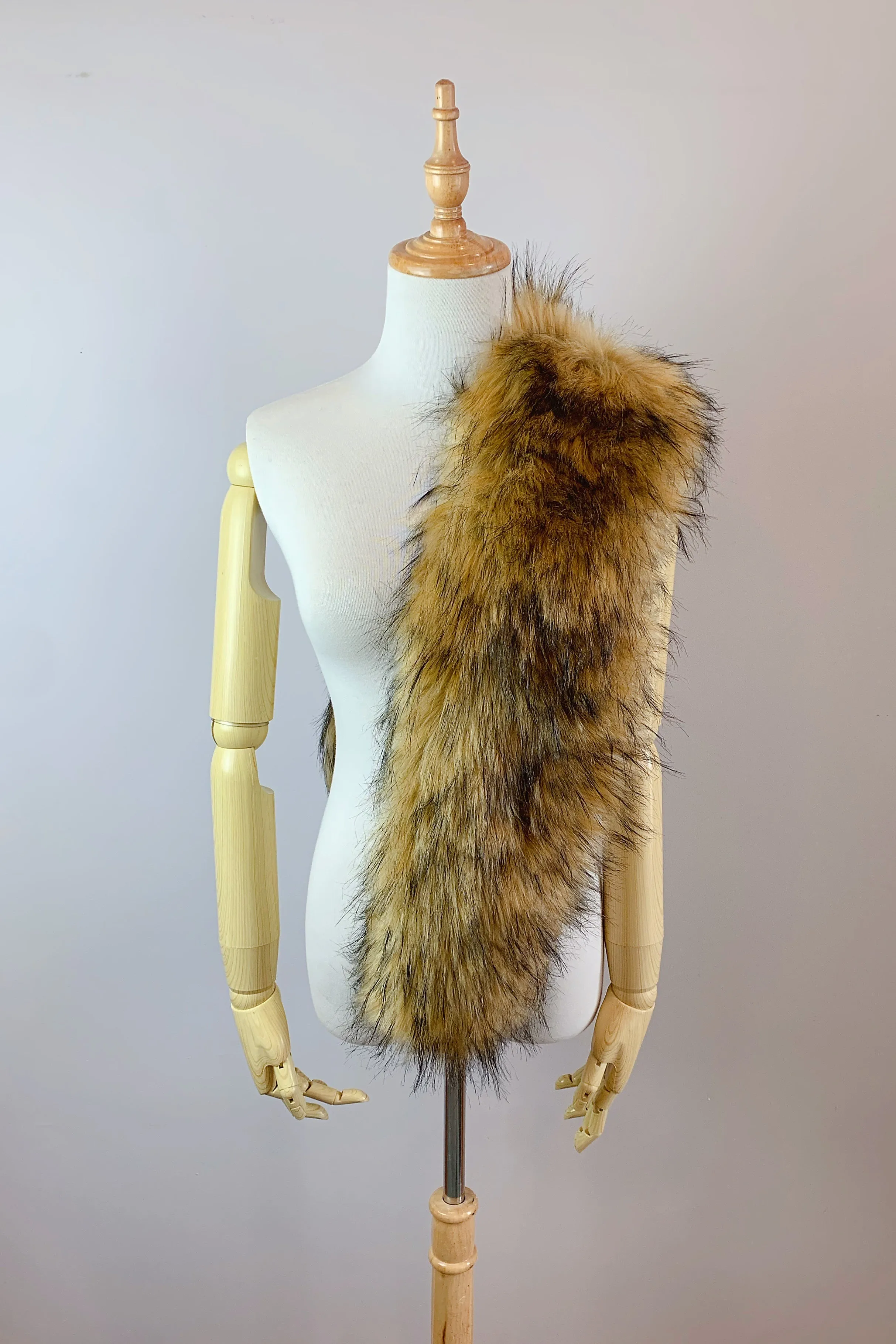 Fox Faux Fur Scarf / Fur Scarf / Bridesmaid Gifts / Brown Fur Scarf