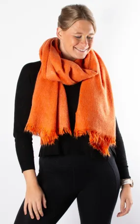 Frayed Edge Scarf | Orange