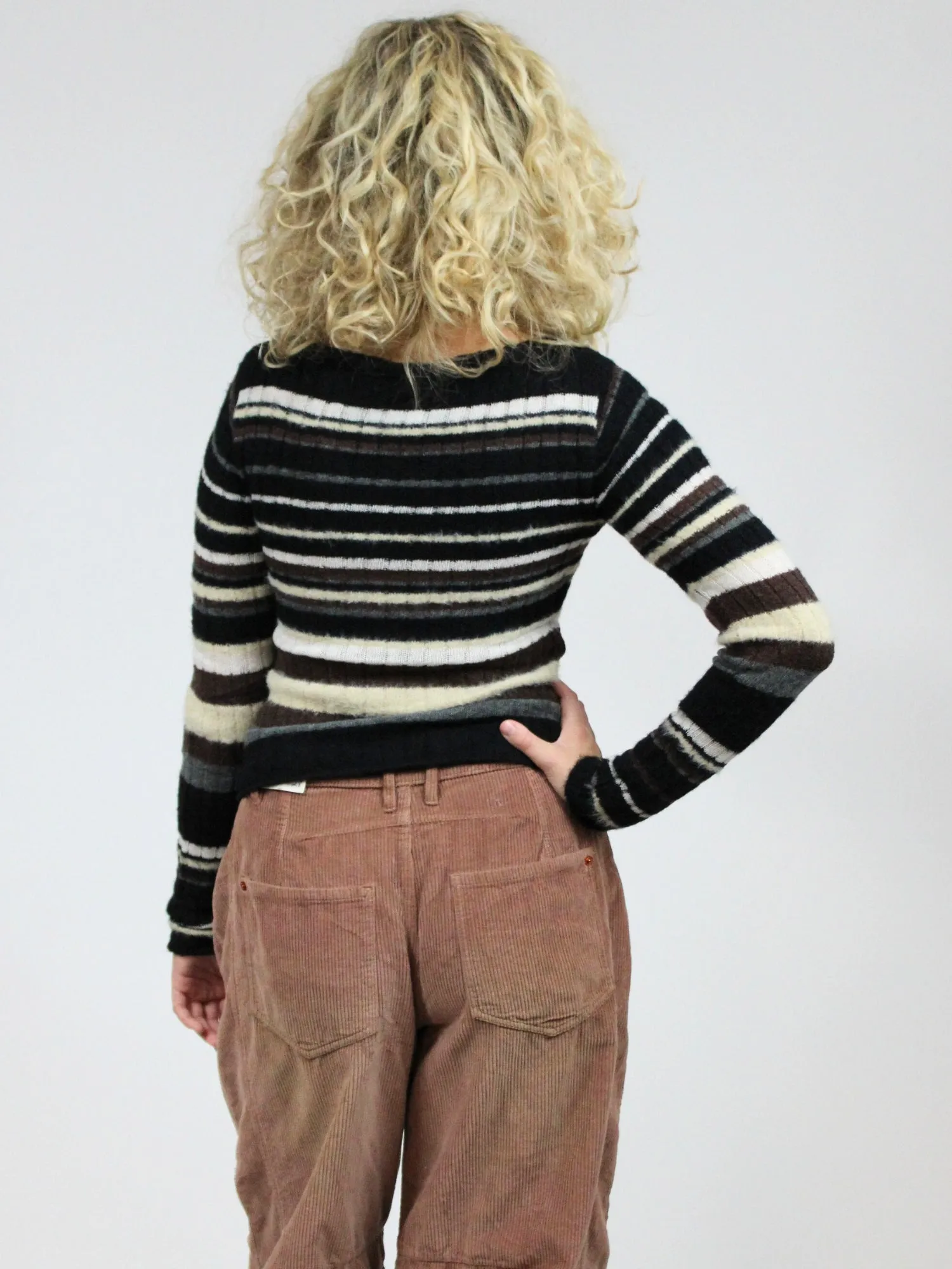 Free People Lumen Stripe Pullover Sweater