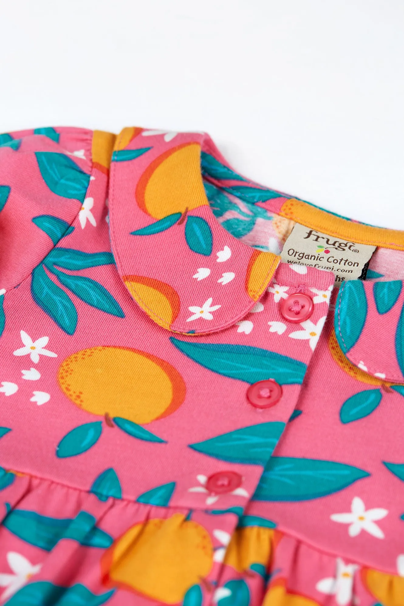 Frugi Lettie Dress Orange Blossom