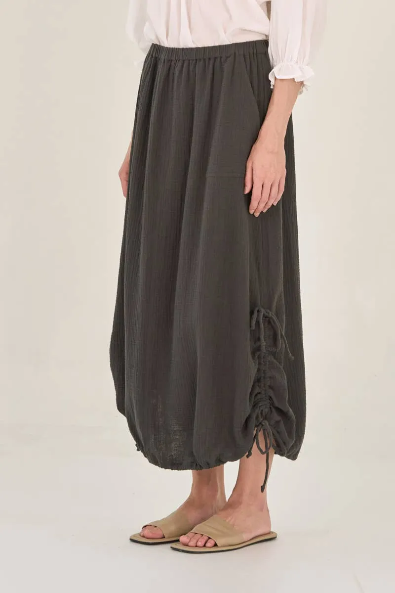 Gauze Midi Skirt Faded Black