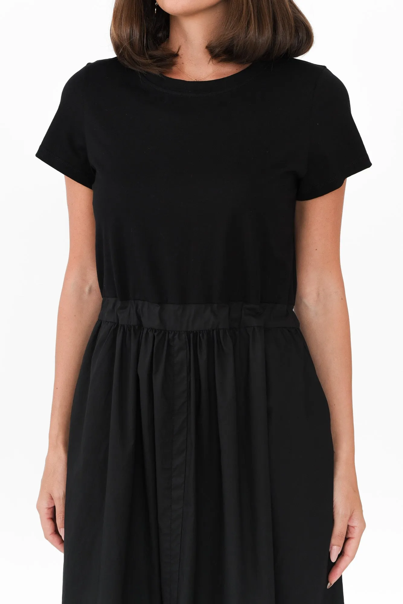 Harlyn Black Splice Tee Dress