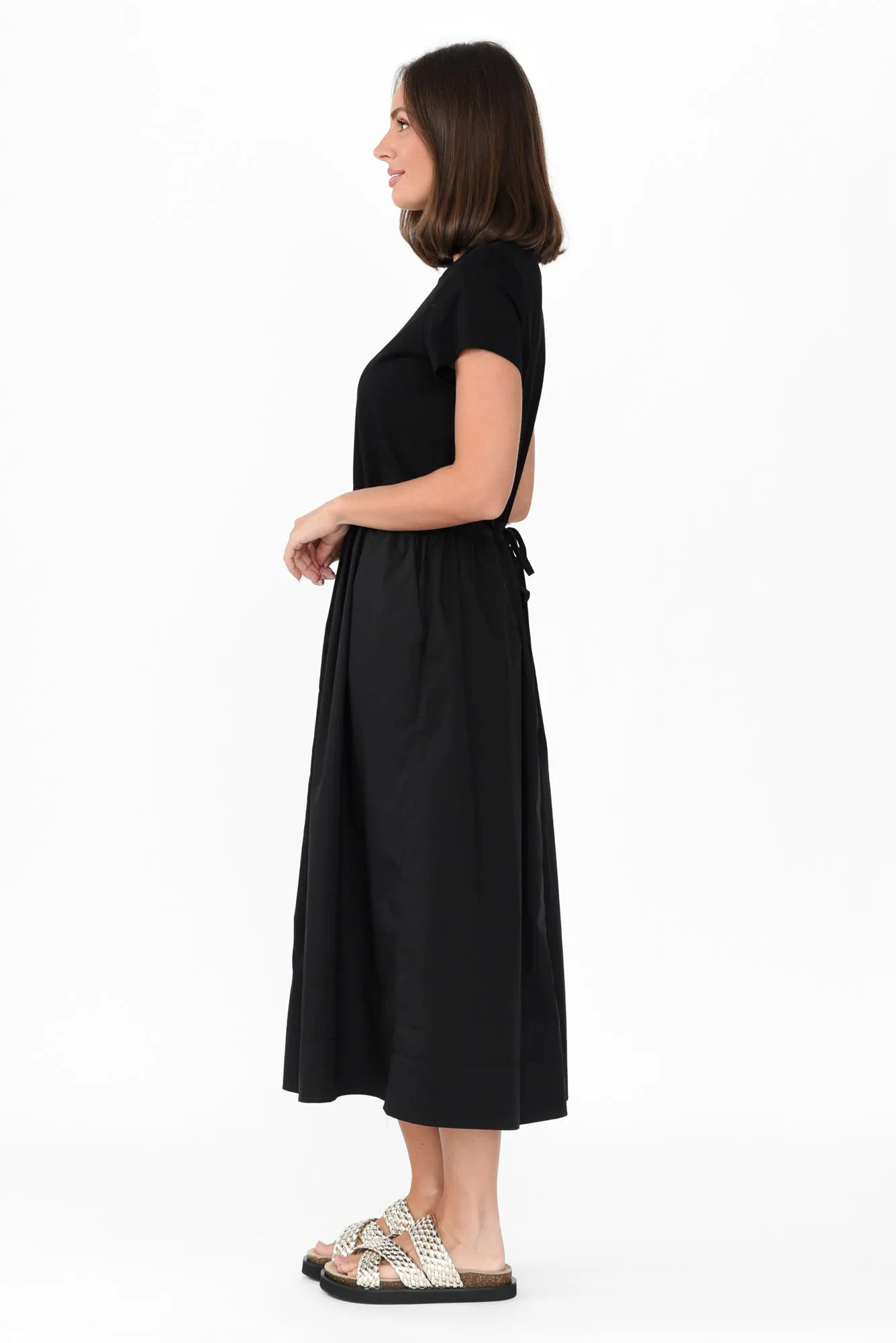 Harlyn Black Splice Tee Dress