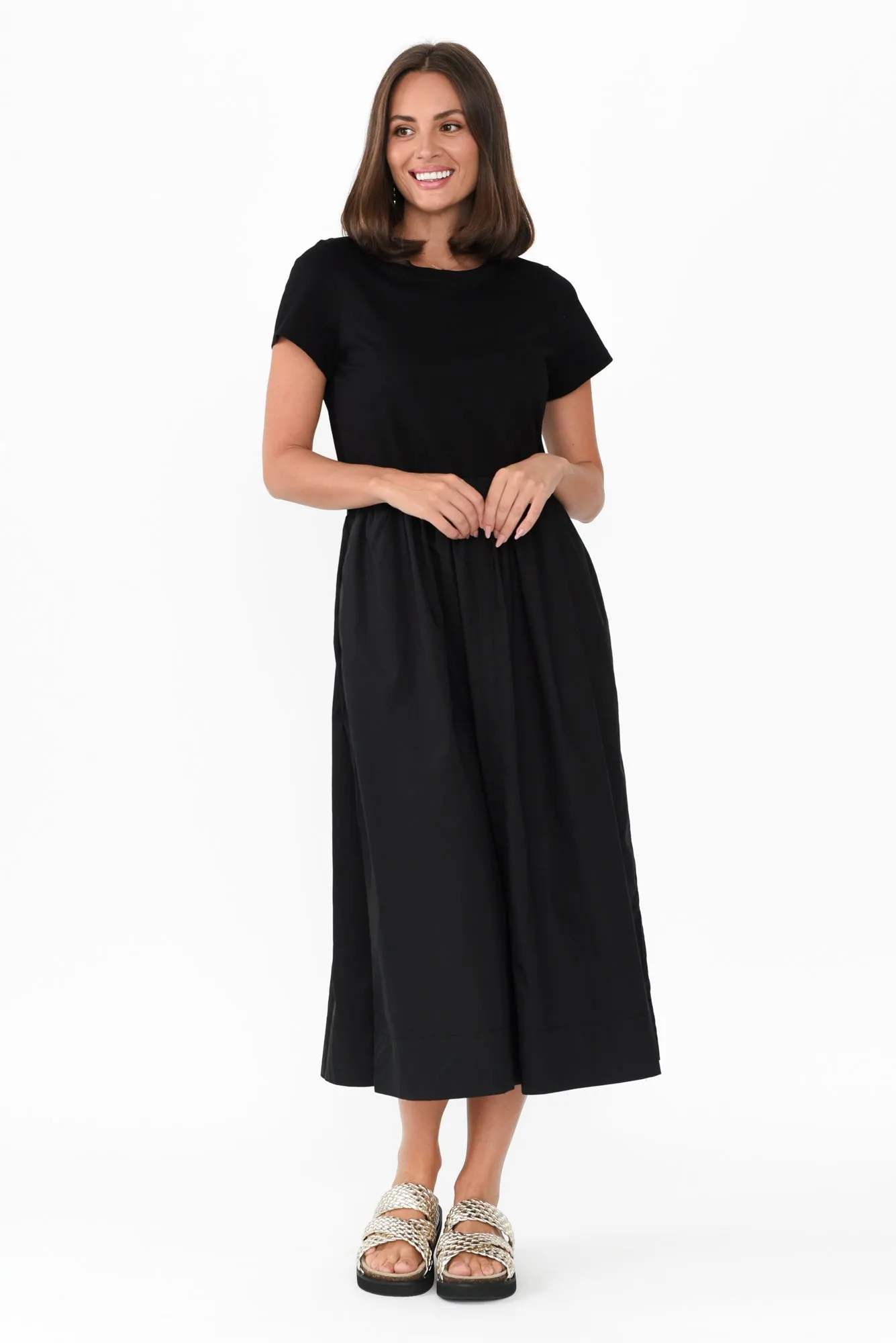 Harlyn Black Splice Tee Dress