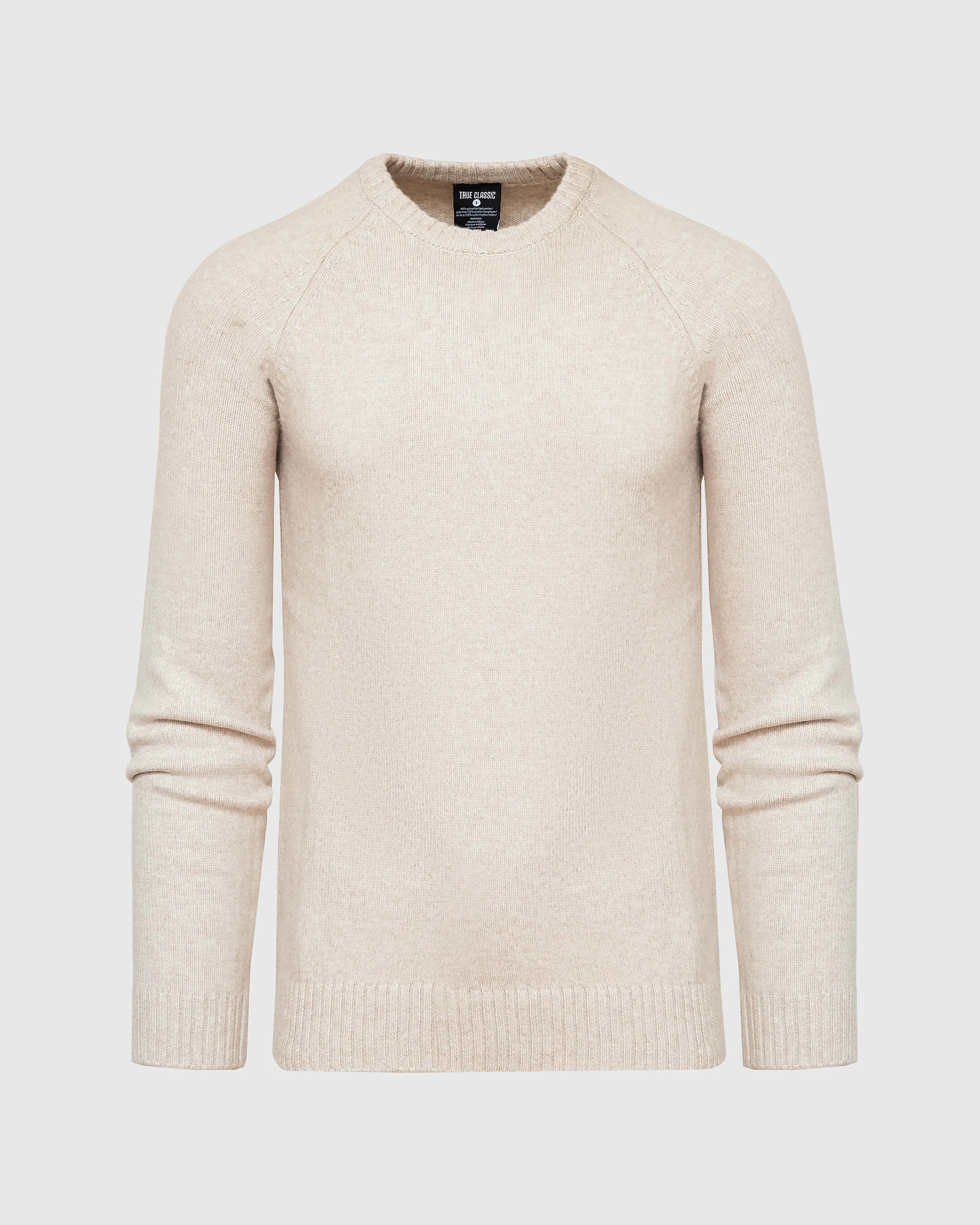 Heather Oatmeal Crew Neck Sweater