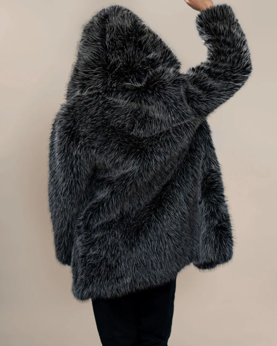 Hooded Women's Faux Fur Coat | Mackenzie River Wolf