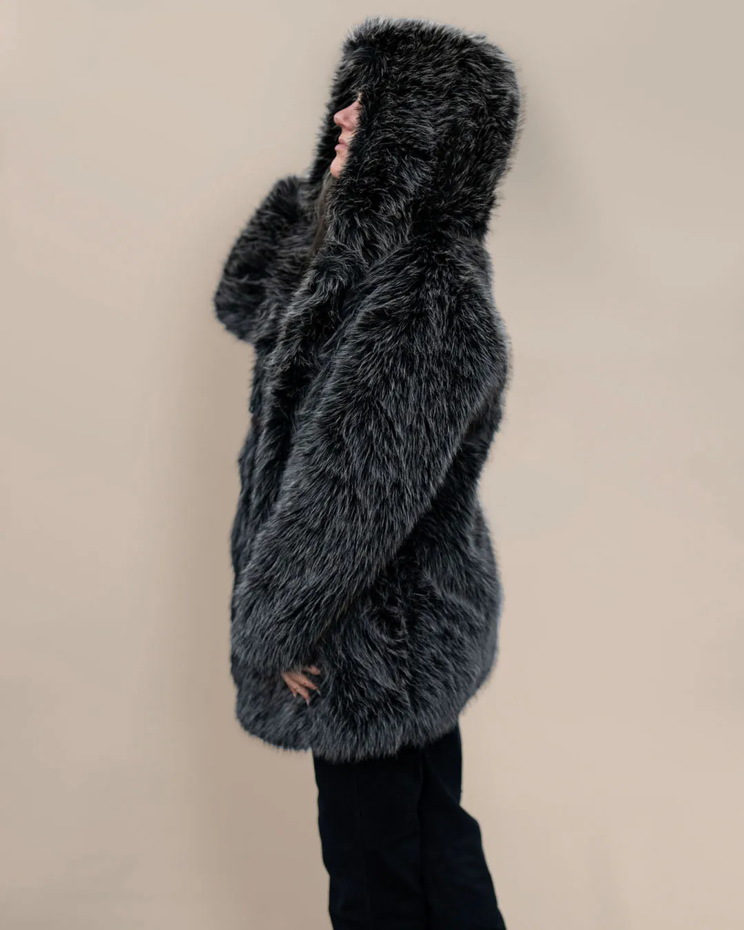 Hooded Women's Faux Fur Coat | Mackenzie River Wolf