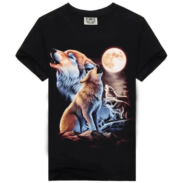 Hot Sale Brand New Fashion Summer Men T-shirt 3d Print Nightmare Tiger Short-Sleeved Casual Tops Tees Men's Plus Size Shirts