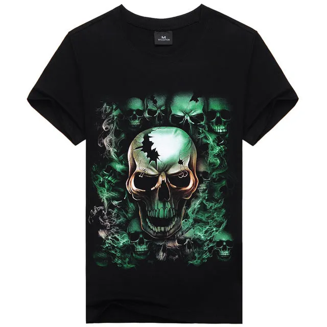 Hot Sale Brand New Fashion Summer Men T-shirt 3d Print Nightmare Tiger Short-Sleeved Casual Tops Tees Men's Plus Size Shirts