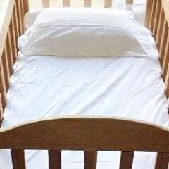 Hotel White Cot Sheet Set