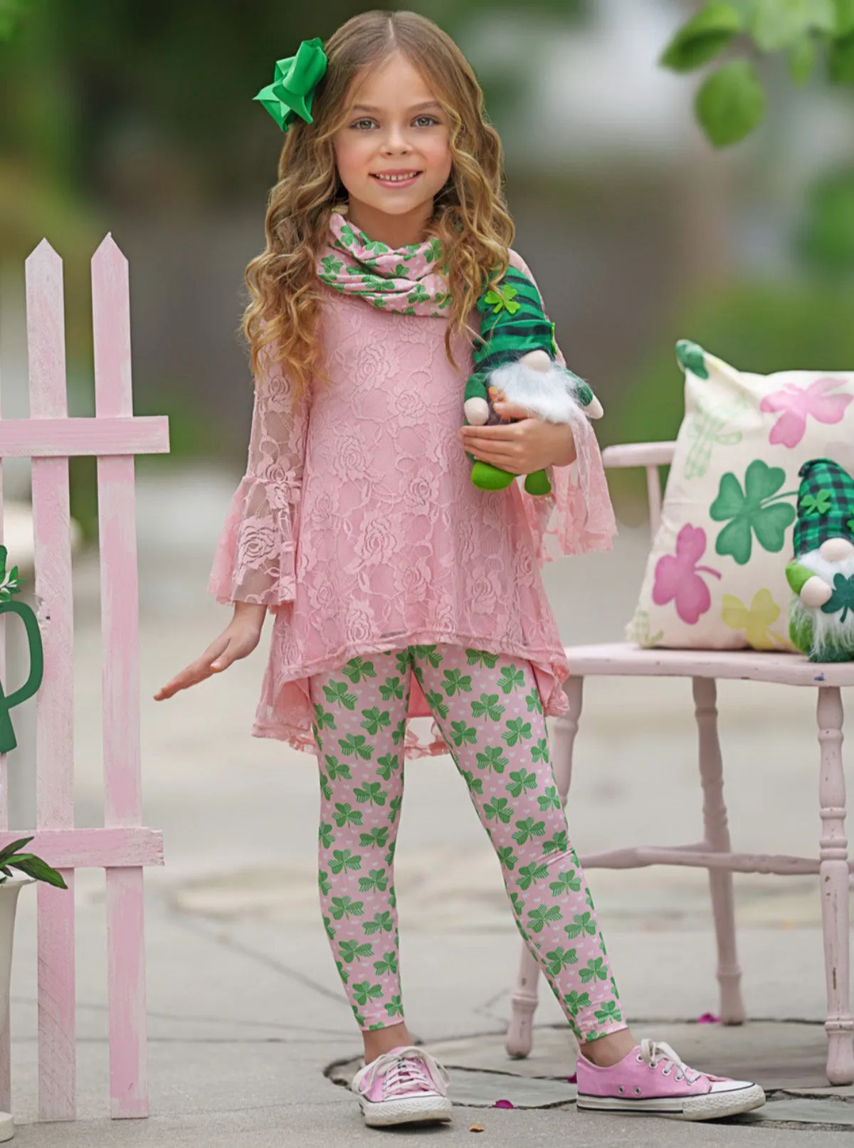 Irish Charm Clover Print 3 Piece Set