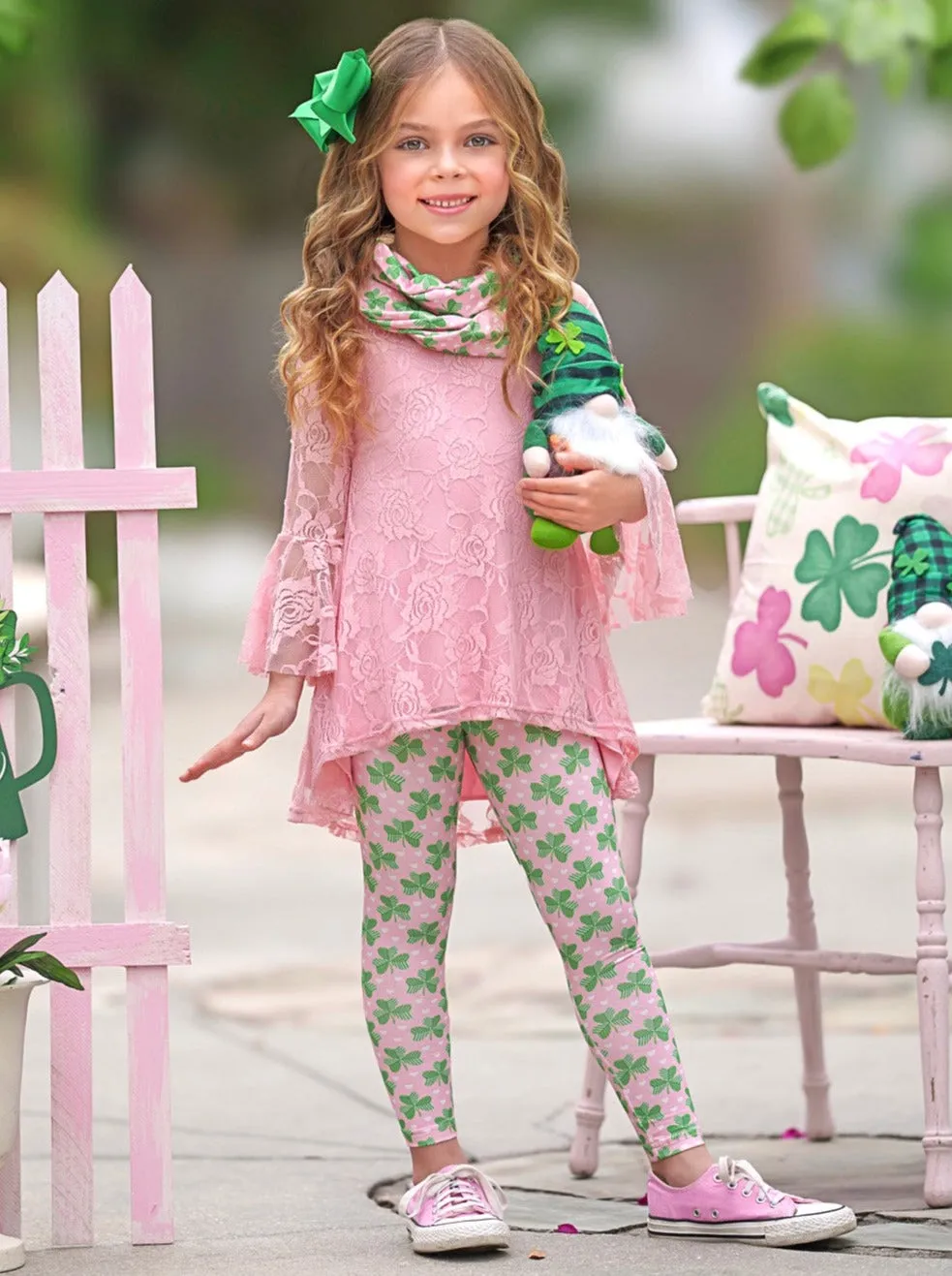 Irish Charm Clover Print 3 Piece Set