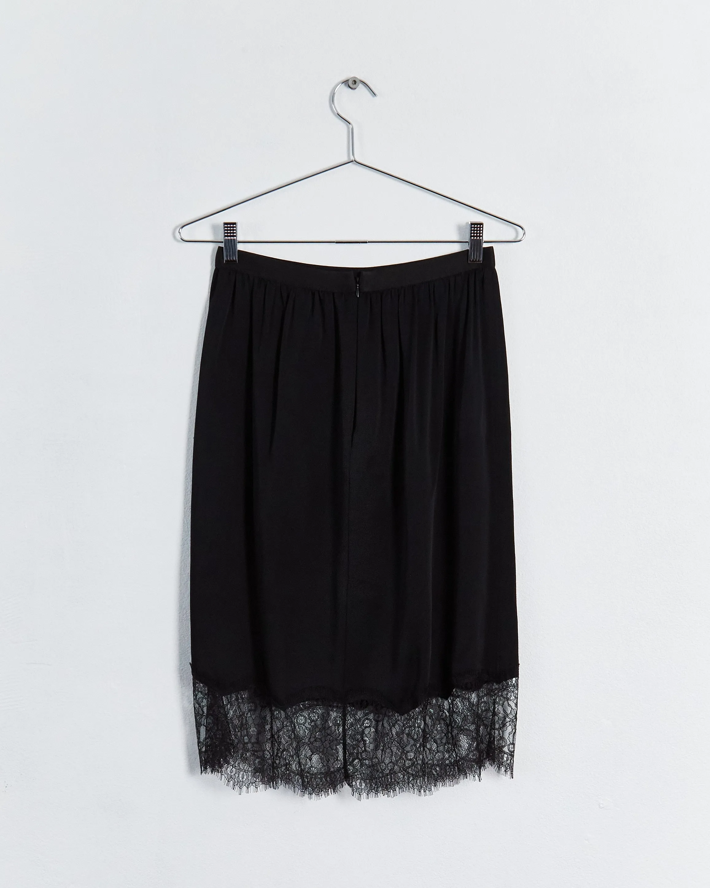 Joseph 'ward' lace hem slip skirt, black, 10