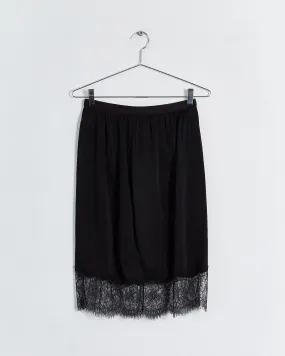 Joseph 'ward' lace hem slip skirt, black, 10