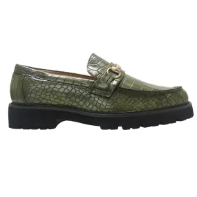 K7 Leather Macro Green Moccasin