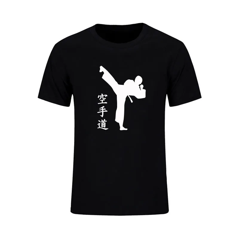 KARATE Martial New Fashion Mens T-shirts Summer Casual Short Sleeve Cotton T Shirts KICK Cool Print Clothing