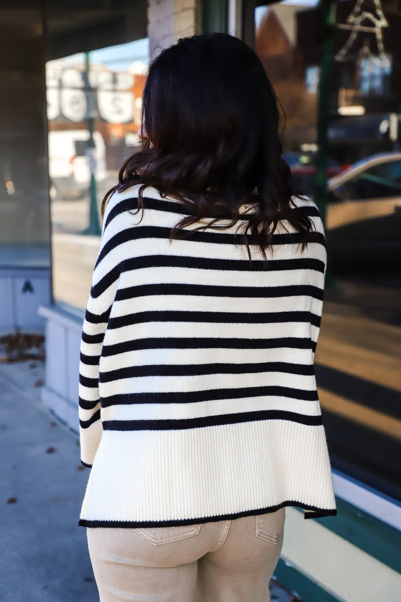 Keep It Cozy Striped Sweater