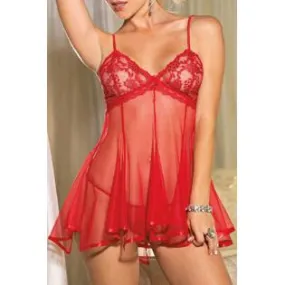 Ketty More Women Baby Doll Lace Lingerie Set-KMWL954