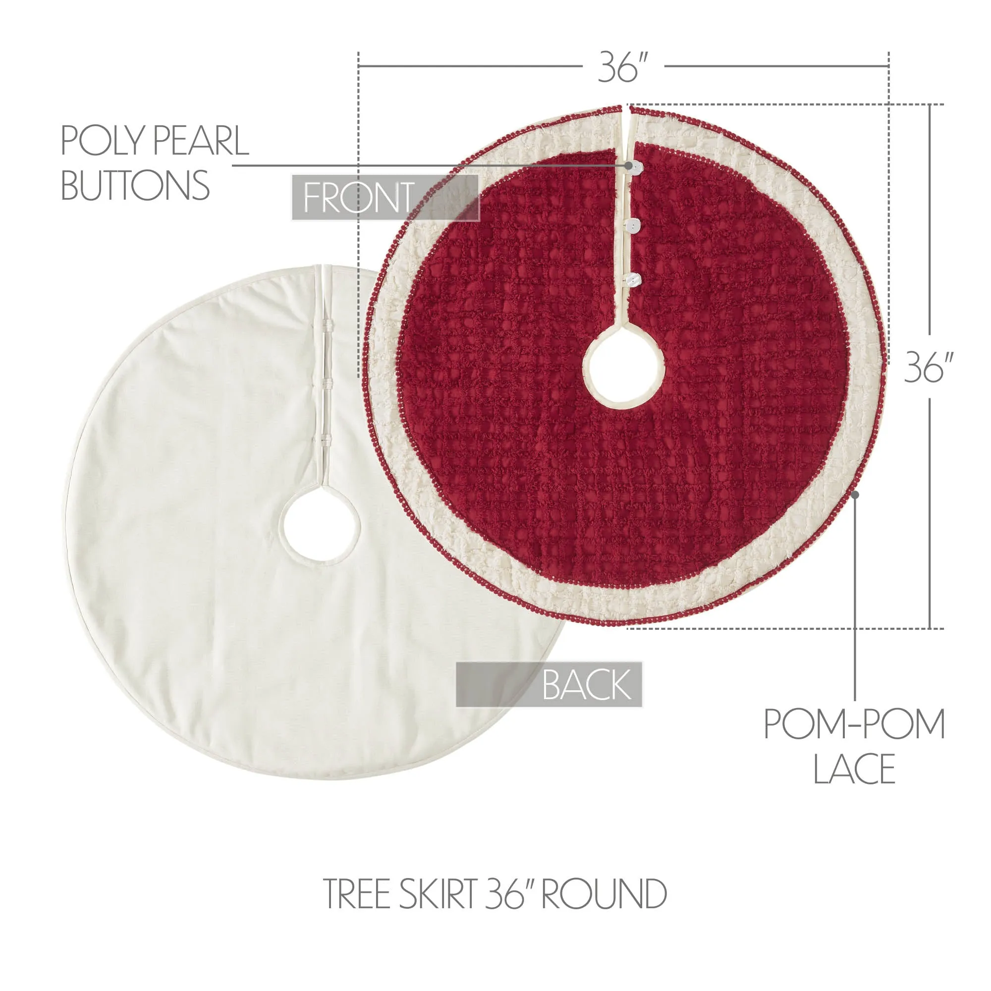 Kringle Chenille Tree Skirt 36